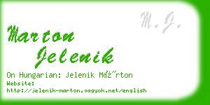 marton jelenik business card